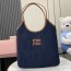 미우미우 MIUMIU 캔버스 가죽 아이비백 5BG231 MU092