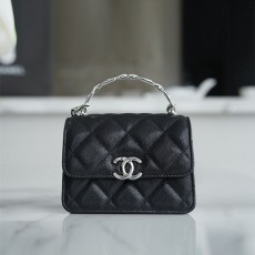 샤넬 CHANEL 캐비어 탑핸들 미니 체인백 C2340