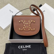 셀린느 CELINE 트리오페 가죽 폴코백 198263 CL0590